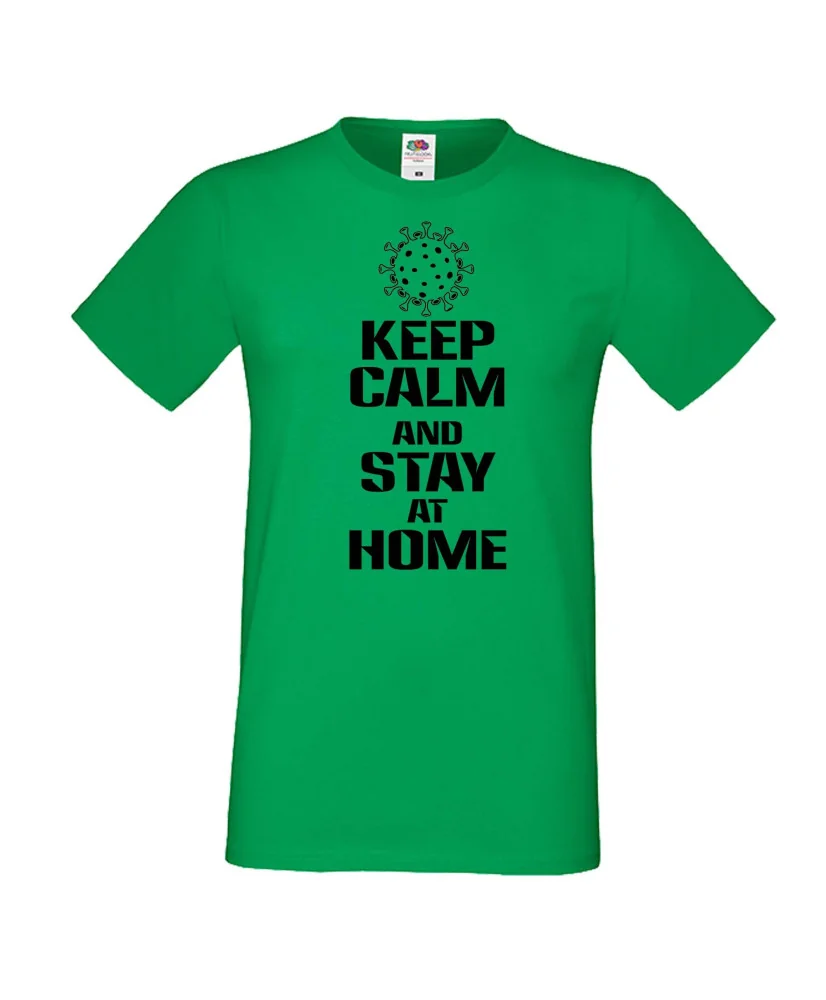 Мъжка тениска Корона вирус Keep Calm and Stay at Home 016 Мъжка тениска Корона вирус Keep Calm and Stay at Home 016