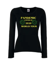Дамска тениска Корона вирус covid-19 2020 world tour 013