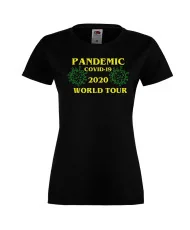 Дамска тениска Корона вирус covid-19 2020 world tour 013