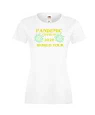 Дамска тениска Корона вирус covid-19 2020 world tour 013