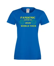 Дамска тениска Корона вирус covid-19 2020 world tour 013