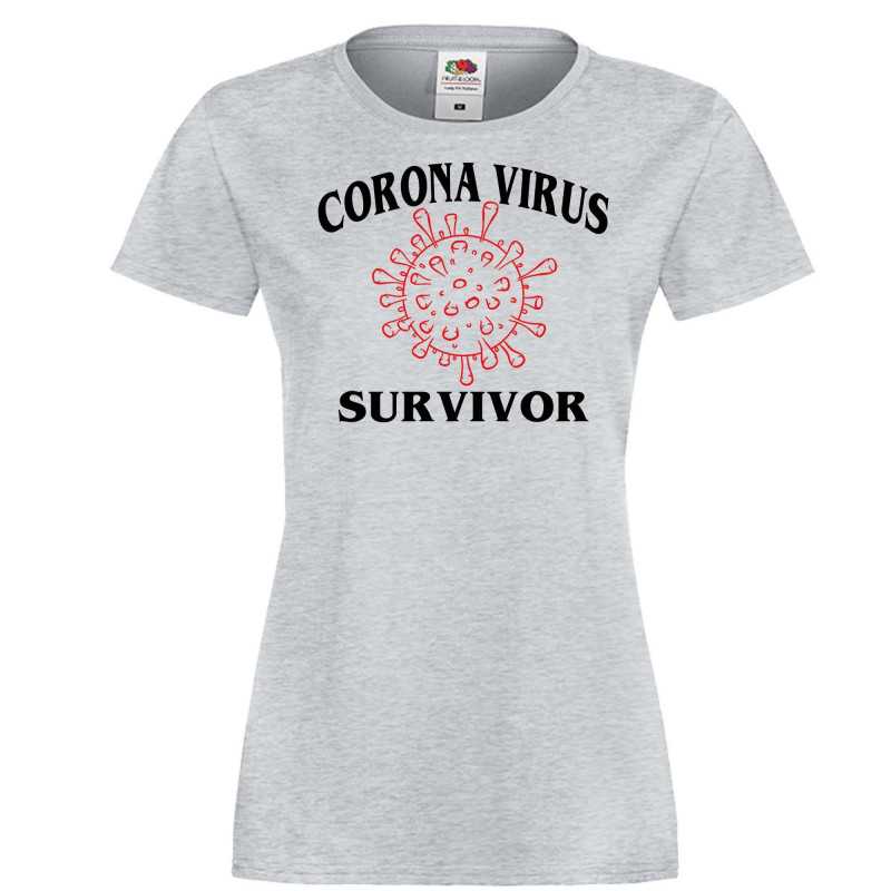 Дамска тениска Корона вирус CORONA virus survivor 014 Дамска тениска Корона вирус CORONA virus survivor 014