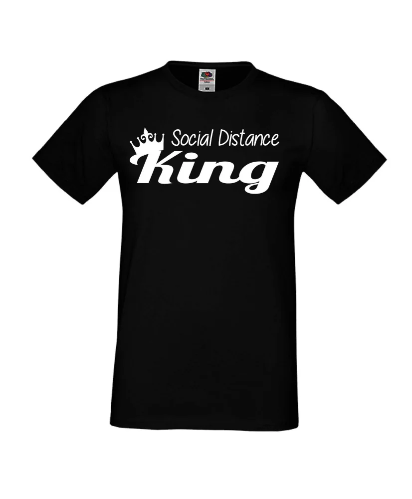 Мъжка тениска Корона вирус corona virus COVID-19 Social Distance KING Мъжка тениска Корона вирус corona virus COVID-19 Social Distance KING
