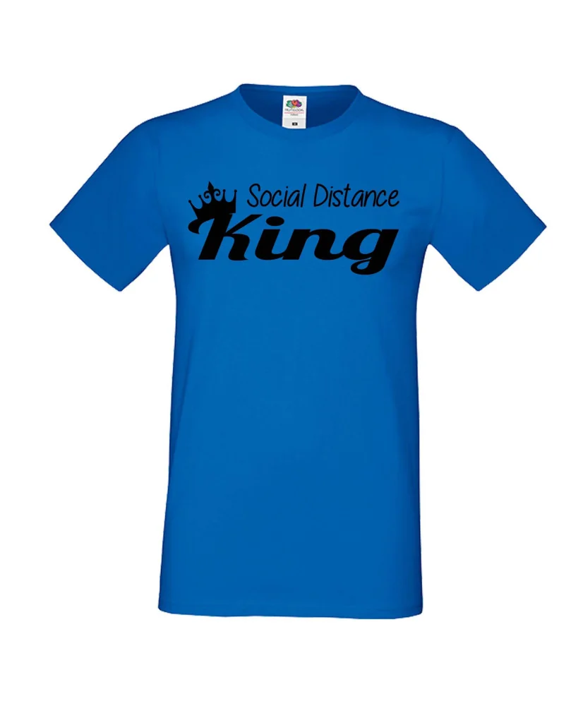 Мъжка тениска Корона вирус corona virus COVID-19 Social Distance KING Мъжка тениска Корона вирус corona virus COVID-19 Social Distance KING