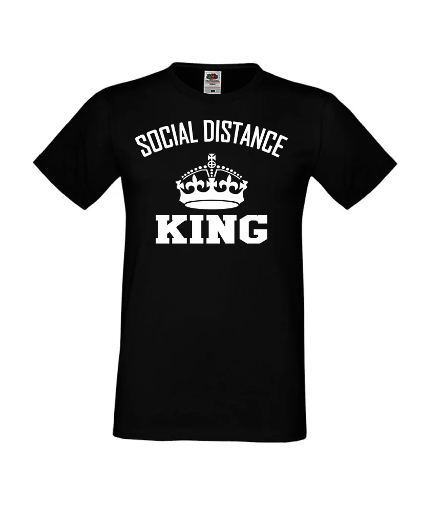 Мъжка тениска Корона вирус corona virus COVID-19 Social Distance KING 3 Мъжка тениска Корона вирус corona virus COVID-19 Social Distance KING 3