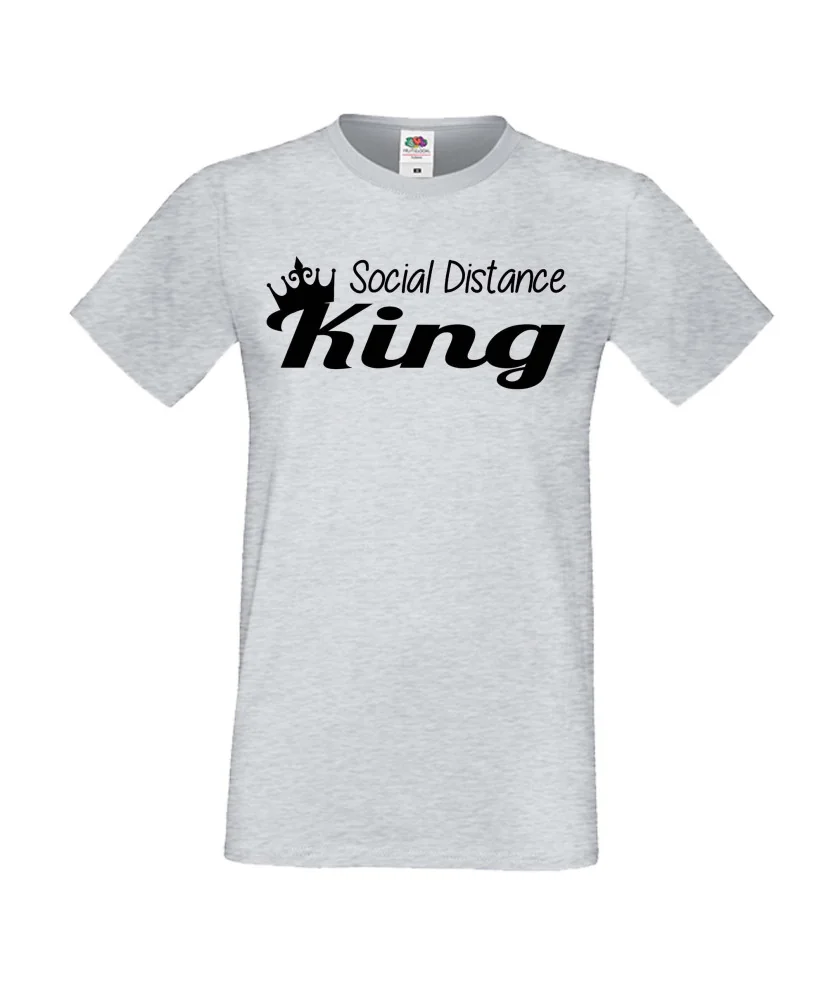 Мъжка тениска Корона вирус corona virus COVID-19 Social Distance KING Мъжка тениска Корона вирус corona virus COVID-19 Social Distance KING