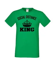 Мъжка тениска Корона вирус corona virus COVID-19 Social Distance KING 3