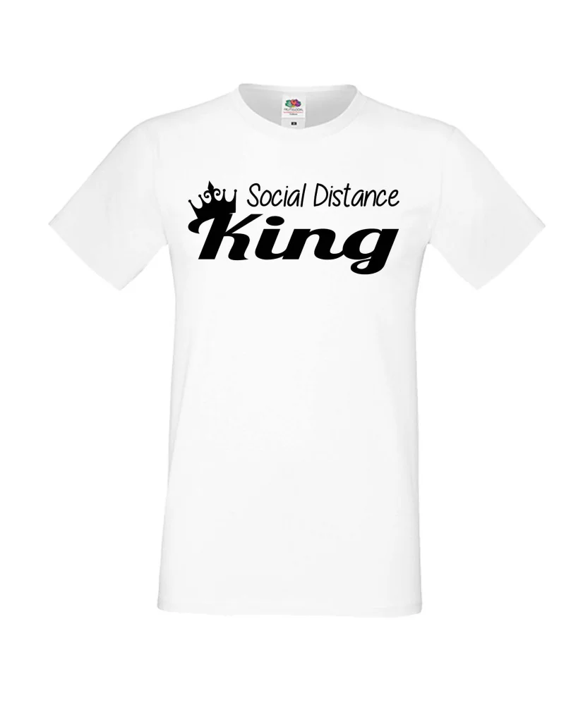 Мъжка тениска Корона вирус corona virus COVID-19 Social Distance KING Мъжка тениска Корона вирус corona virus COVID-19 Social Distance KING