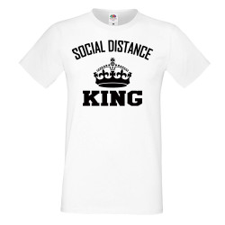 Мъжка тениска Корона вирус corona virus COVID-19 Social Distance KING 3