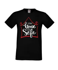 Мъжка тениска Корона вирус corona virus COVID-19 Stay Home Stay Safe