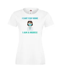 Дамска тениска Корона вирус corona virus COVID-19 I Can't Stay Home I'm a Nurce