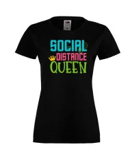 Дамска тениска Корона вирус corona virus COVID-19 Social Distance QUEEN 2