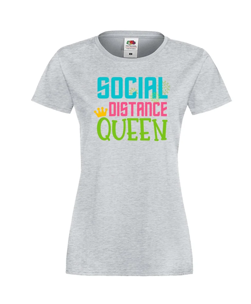 Дамска тениска Корона вирус corona virus COVID-19 Social Distance QUEEN 2 Дамска тениска Корона вирус corona virus COVID-19 Social Distance QUEEN 2