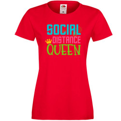 Дамска тениска Корона вирус corona virus COVID-19 Social Distance QUEEN 2