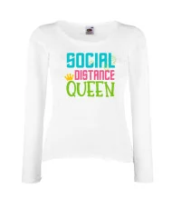 Дамска тениска Корона вирус corona virus COVID-19 Social Distance QUEEN 2