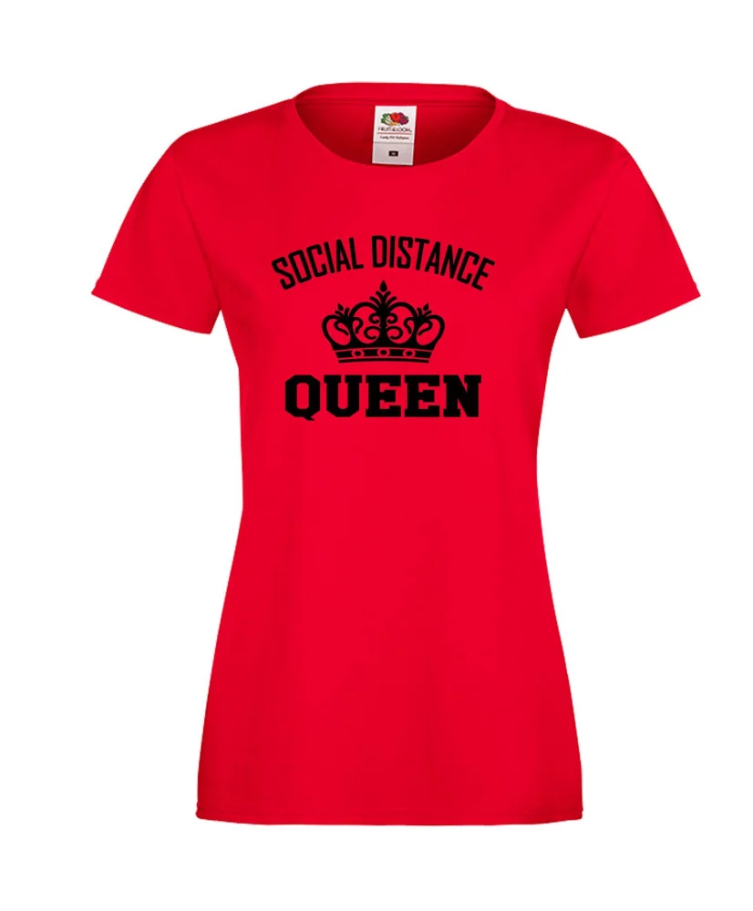 Дамска тениска Корона вирус corona virus COVID-19 Social Distance Queen 3 Дамска тениска Корона вирус corona virus COVID-19 Social Distance Queen 3