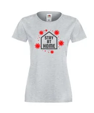 Дамска тениска Корона вирус corona virus COVID-19 Stay At Home