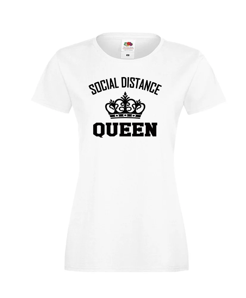 Дамска тениска Корона вирус corona virus COVID-19 Social Distance Queen 3 Дамска тениска Корона вирус corona virus COVID-19 Social Distance Queen 3