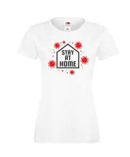 Дамска тениска Корона вирус corona virus COVID-19 Stay At Home
