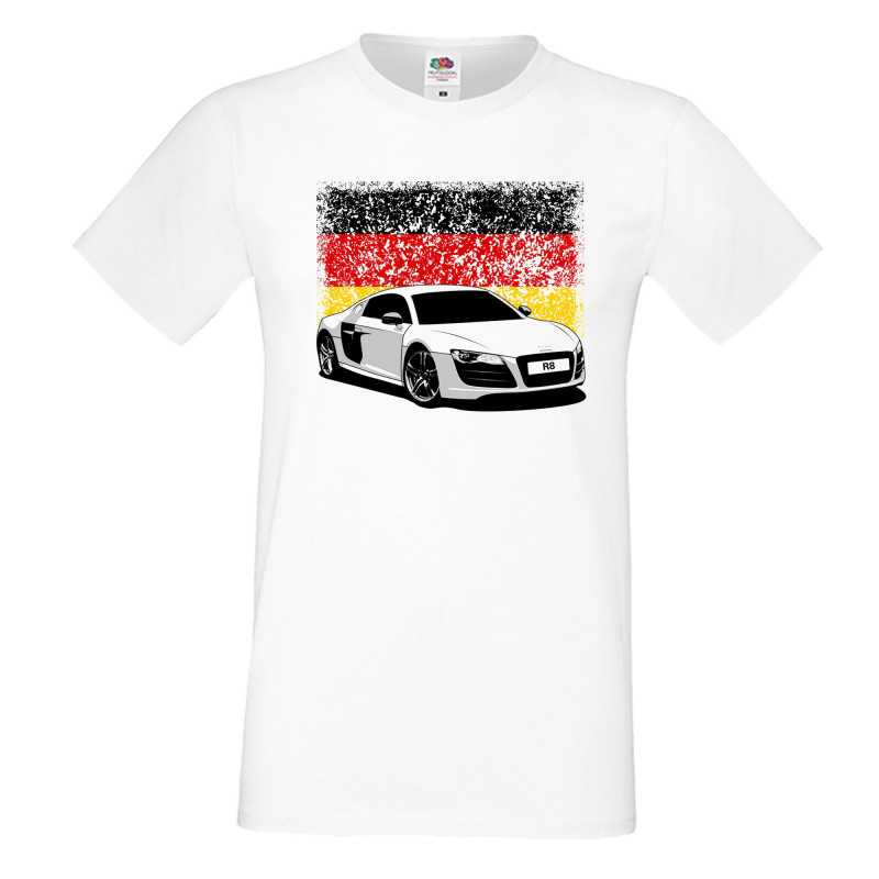 Мъжка тениска AUDI R8 German Flag