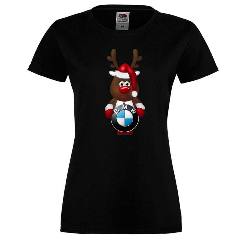 Дамска тениска BMW Christmas Reindeer