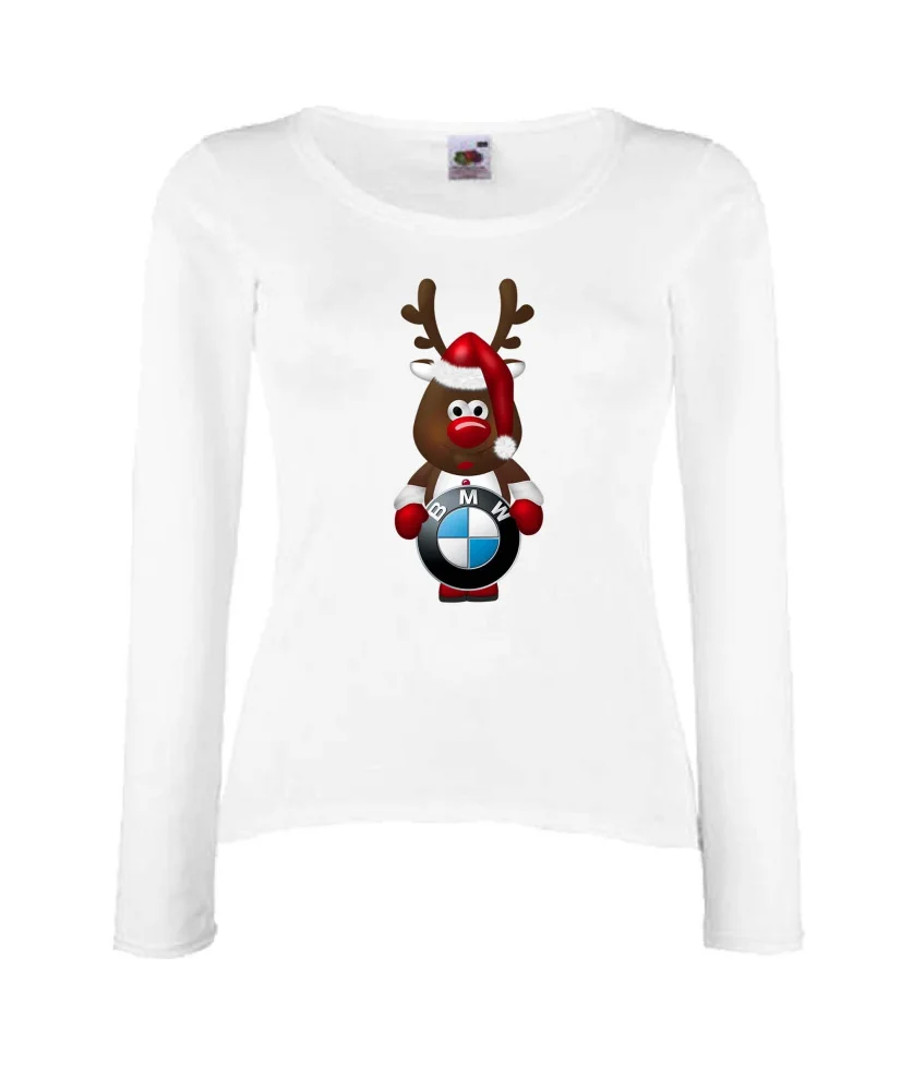 Дамска тениска BMW Christmas Reindeer