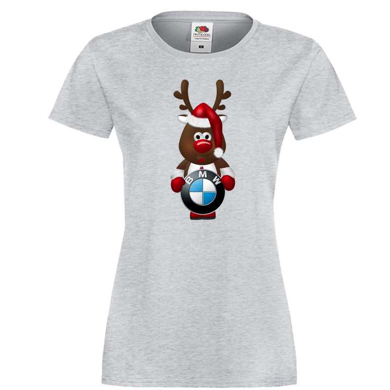 Дамска тениска BMW Christmas Reindeer