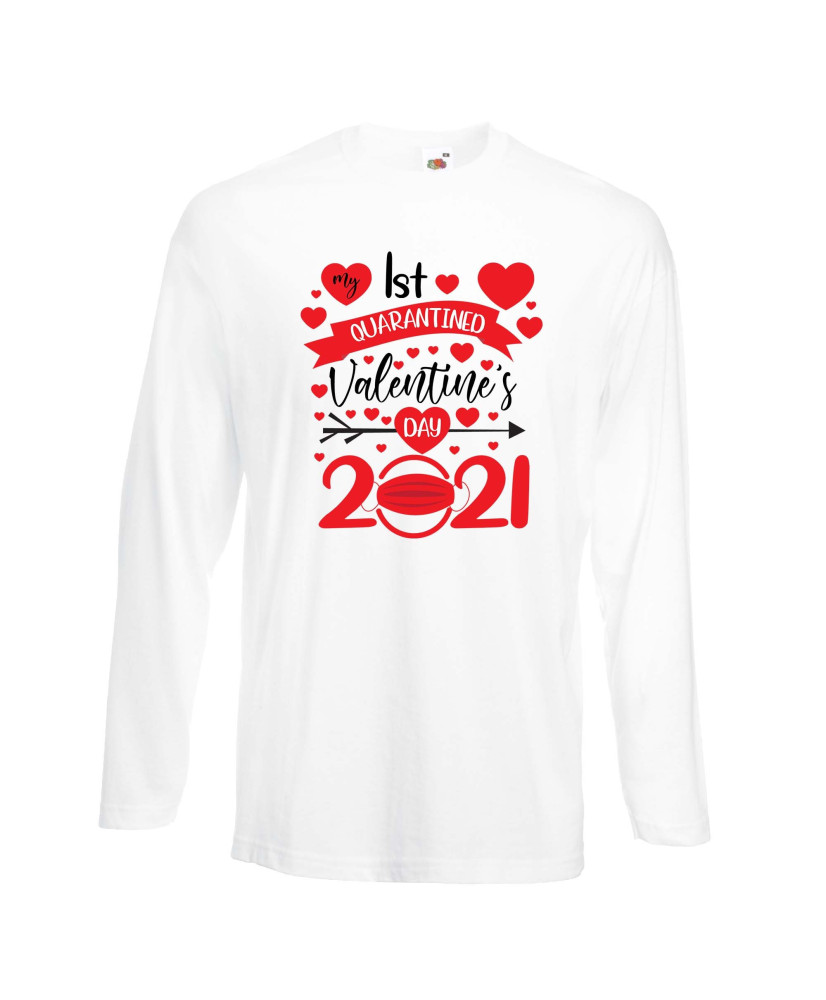 Мъжка тениска Свети Валентин 1st quarantined valentines day