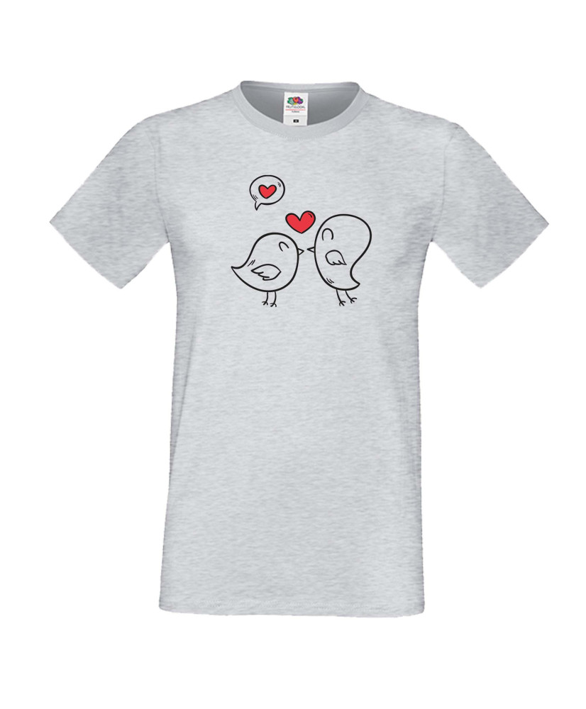 Мъжка тениска Свети Валентин Birds Hearts 1
