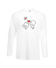 Мъжка тениска Свети Валентин Birds Hearts 1
