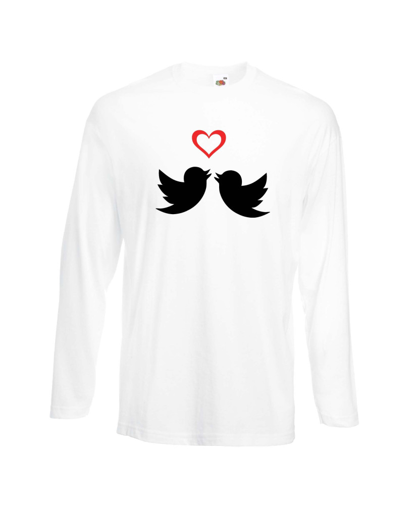 Мъжка тениска Свети Валентин Birds Hearts 2
