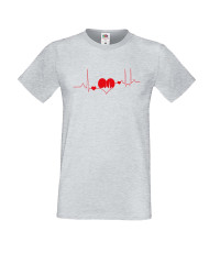 Мъжка тениска Свети Валентин Heartbeat