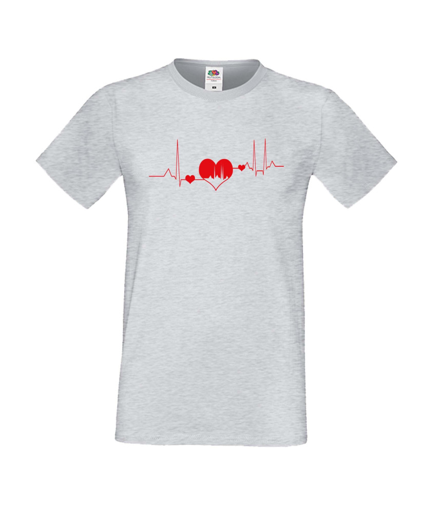 Мъжка тениска Свети Валентин Heartbeat