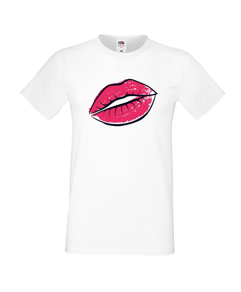 Мъжка тениска Свети Валентин Lips Мъжка тениска Свети Валентин Lips