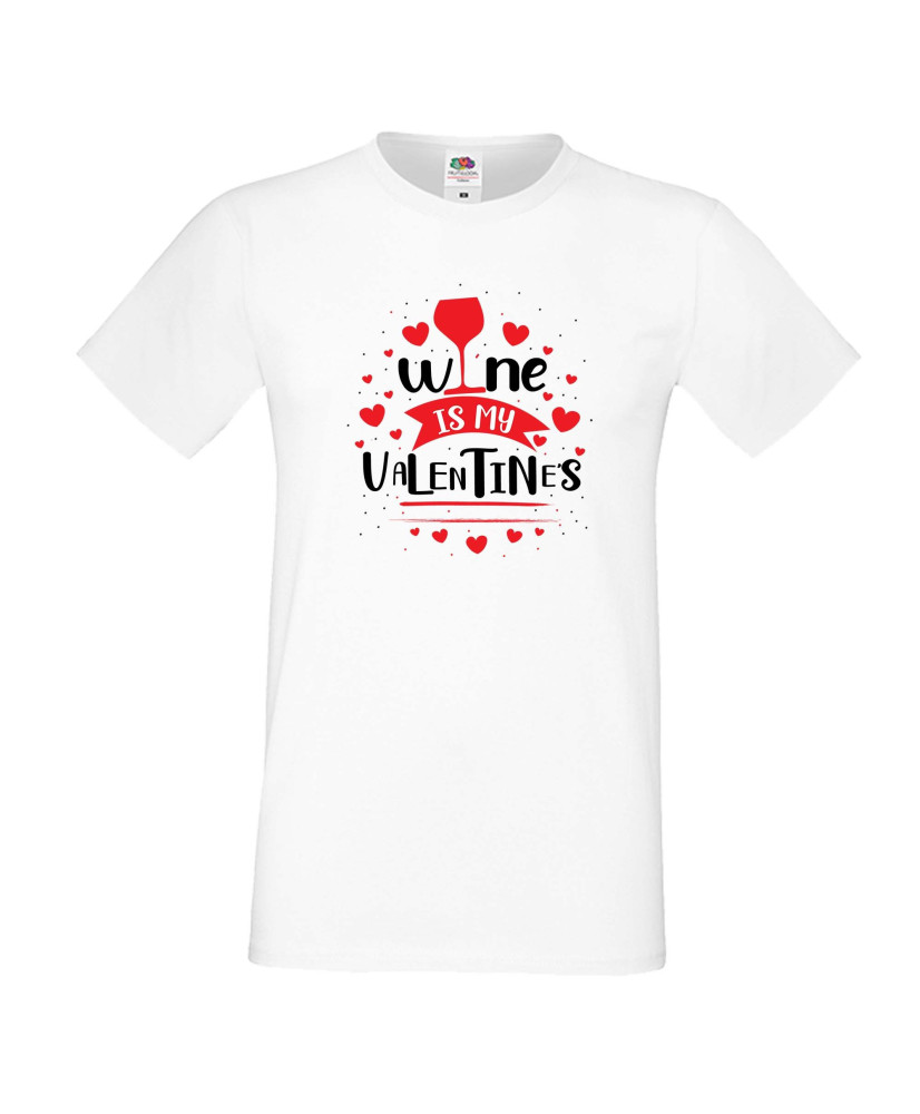Мъжка тениска Свети Валентин Wine is my Valentine Мъжка тениска Свети Валентин Wine is my Valentine