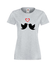 Дамска тениска Свети Валентин Birds Hearts 2