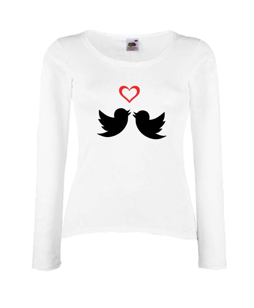 Дамска тениска Свети Валентин Birds Hearts 2 Дамска тениска Свети Валентин Birds Hearts 2