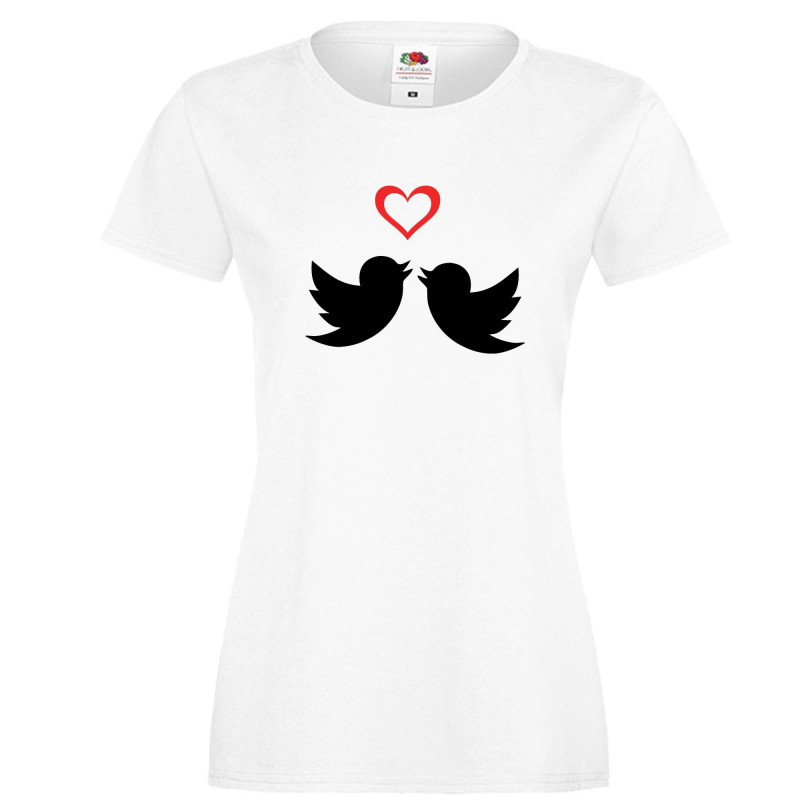 Дамска тениска Свети Валентин Birds Hearts 2 Дамска тениска Свети Валентин Birds Hearts 2