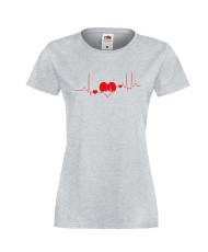 Дамска тениска Свети Валентин Heartbeat
