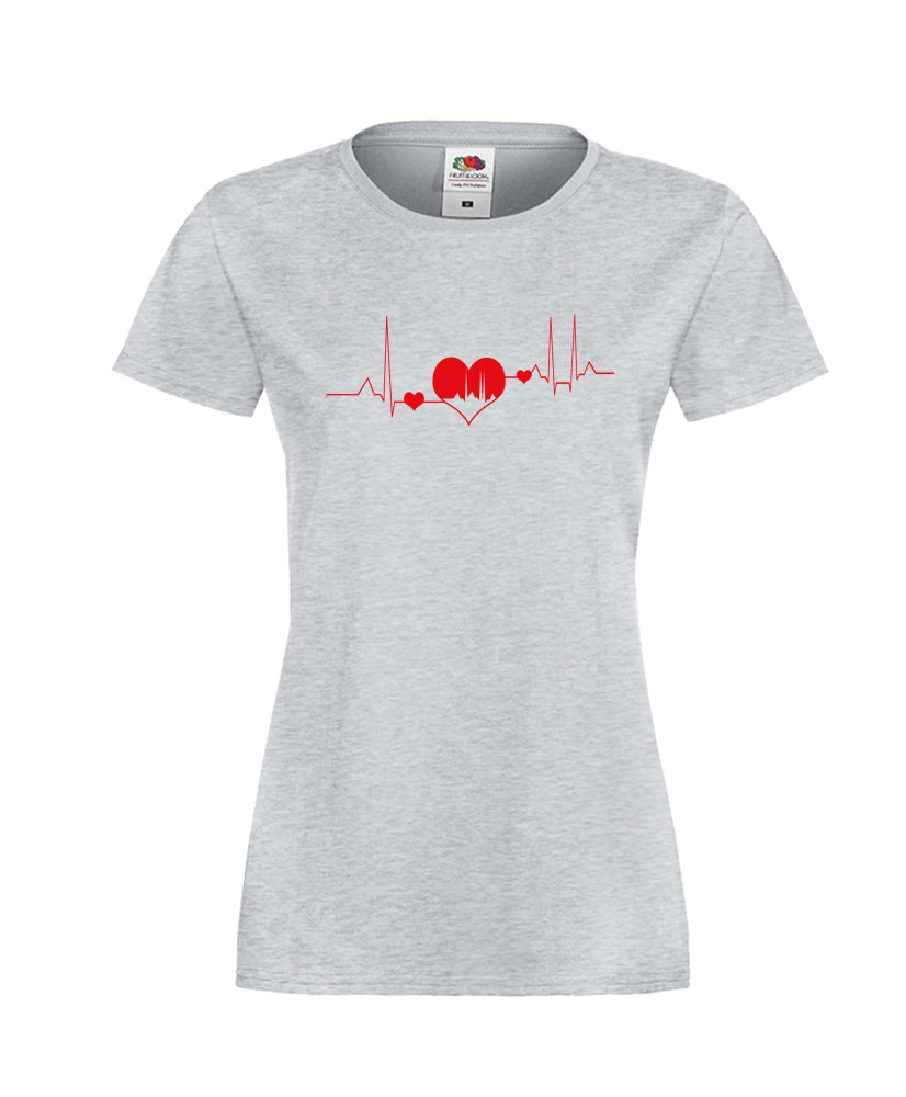 Дамска тениска Свети Валентин Heartbeat Дамска тениска Свети Валентин Heartbeat