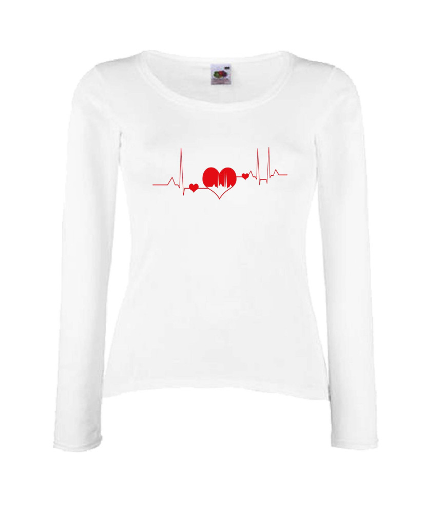 Дамска тениска Свети Валентин Heartbeat Дамска тениска Свети Валентин Heartbeat