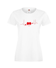 Дамска тениска Свети Валентин Heartbeat