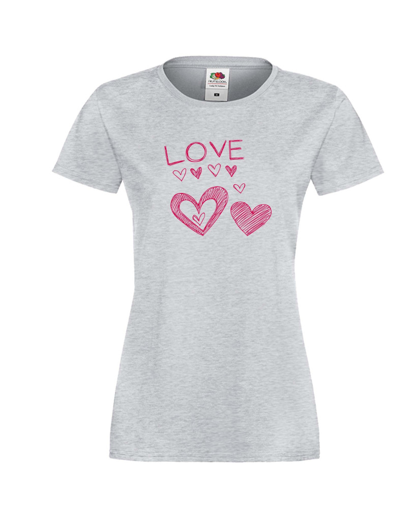 Дамска тениска Свети Валентин Love Heart 3