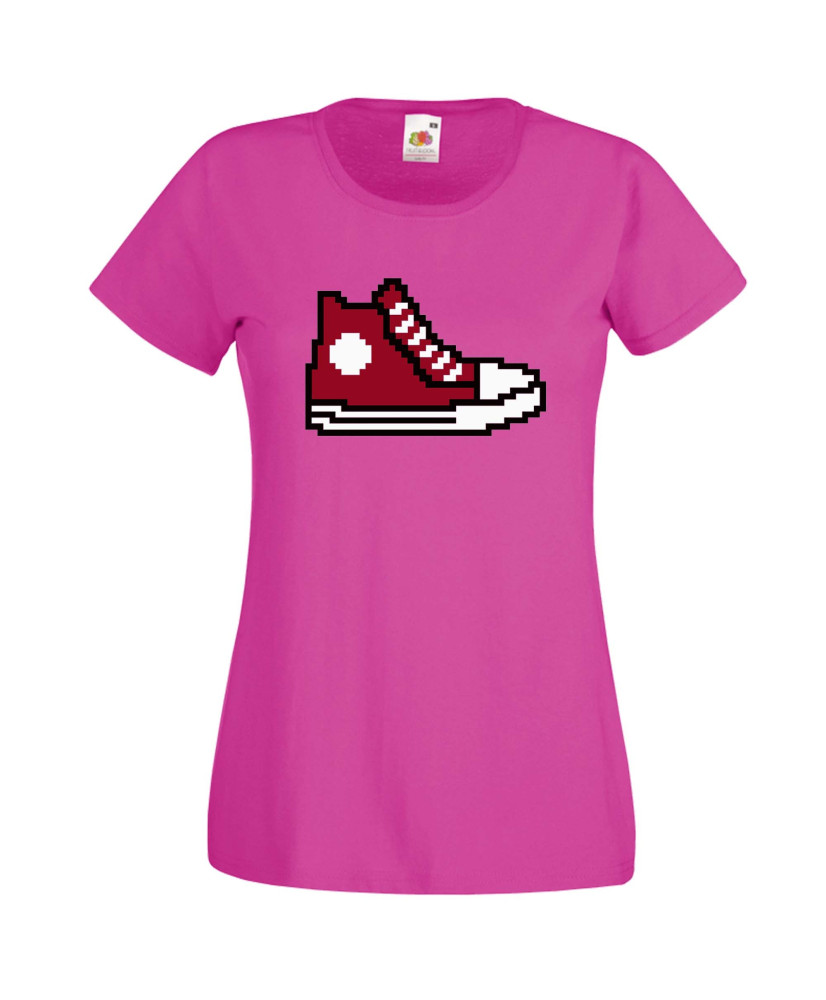 Дамска тениска 8 bit shoe red