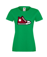 Дамска тениска 8 bit shoe red