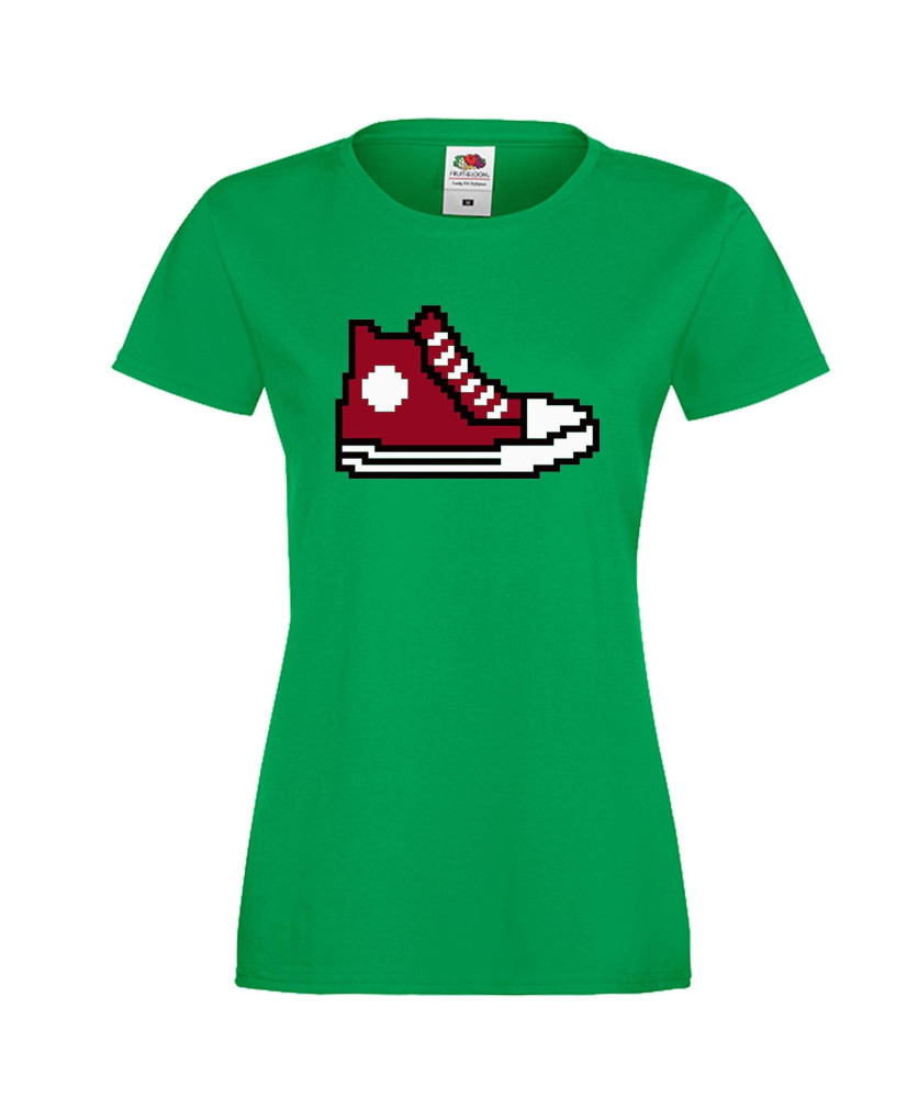 Дамска тениска 8 bit shoe red