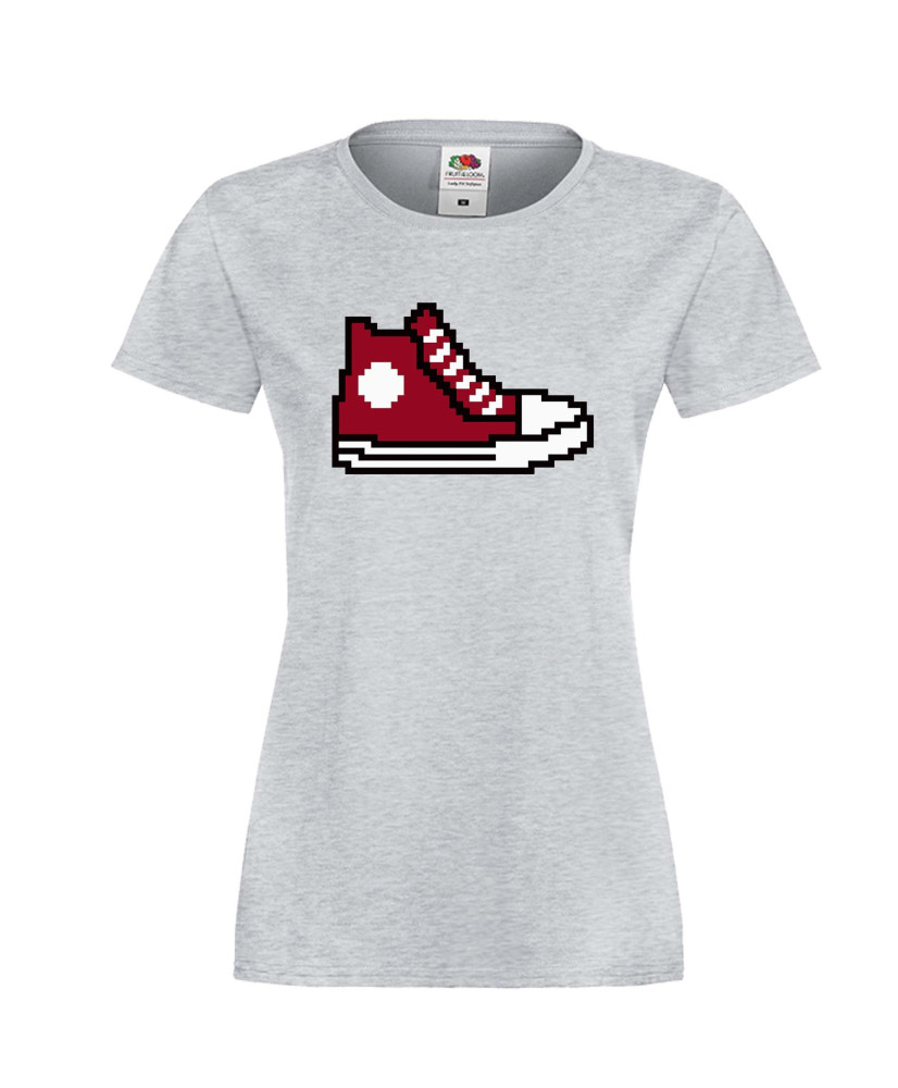 Дамска тениска 8 bit shoe red