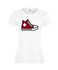 Дамска тениска 8 bit shoe red