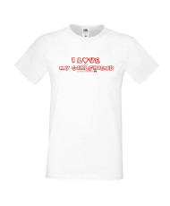 Мъжка тениска Свети Валентин Wine is my Valentine