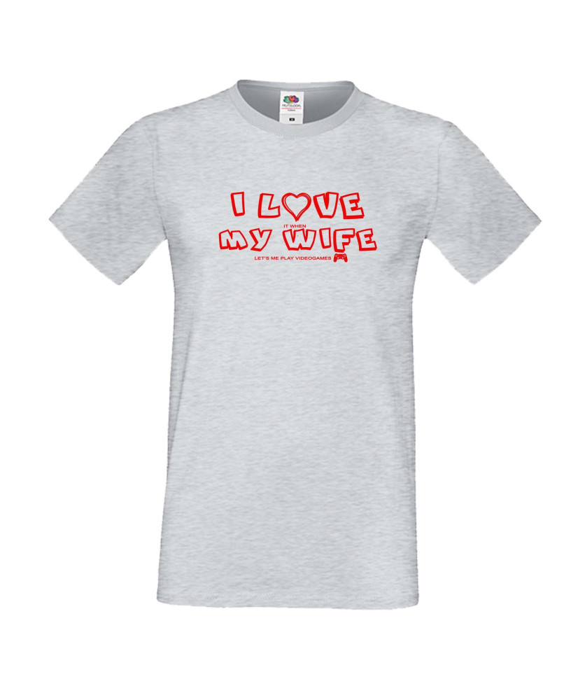 Мъжка тениска Свети Валентин I Love My Wife Мъжка тениска Свети Валентин I Love My Wife